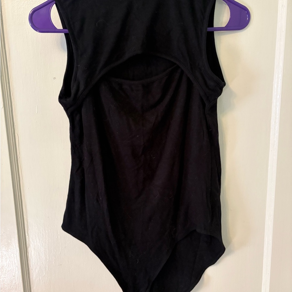 Black Cutout One-Piece Bodysuit - Picture 5 of 6